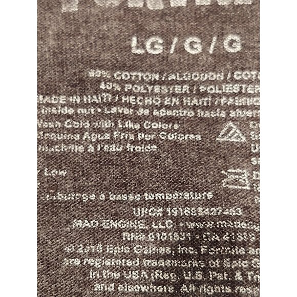 Fortnite T Shirt Mens L Eat Sleep Repeat Gray Long Sleeve Crew Neck - Picture 5 of 5